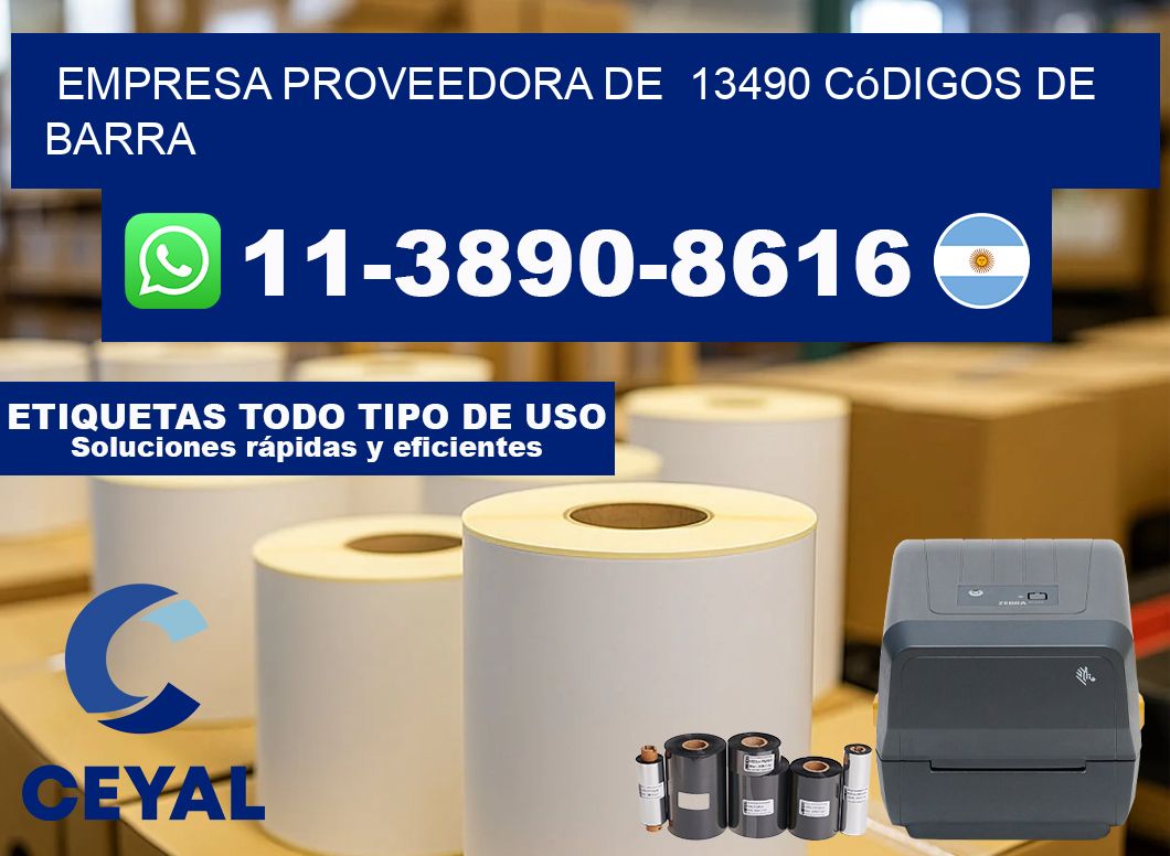 empresa proveedora de  13490 códigos de barra