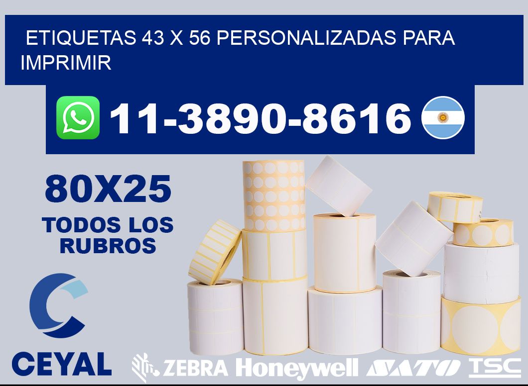 etiquetas 43 x 56 personalizadas para imprimir