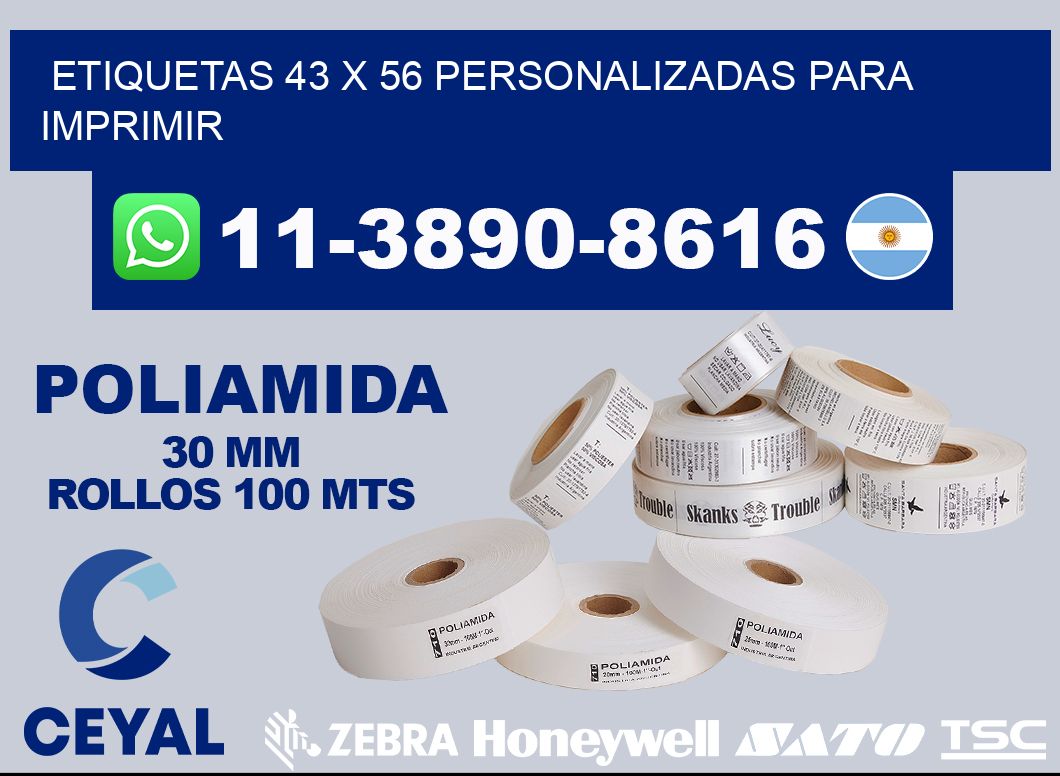 etiquetas 43 x 56 personalizadas para imprimir