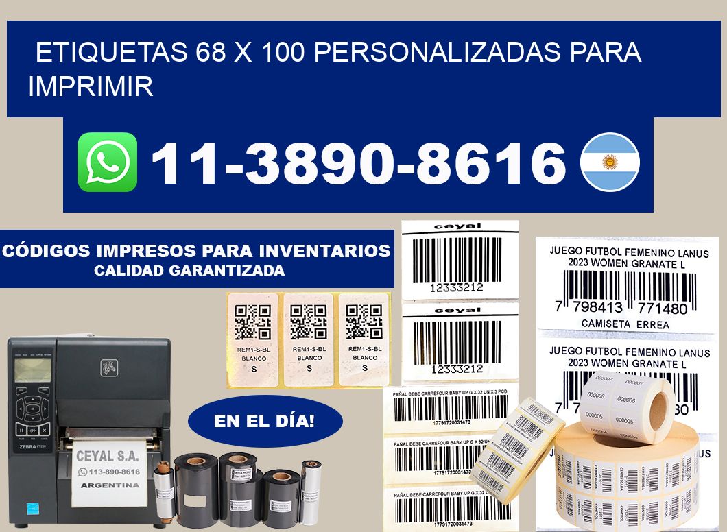 etiquetas 68 x 100 personalizadas para imprimir