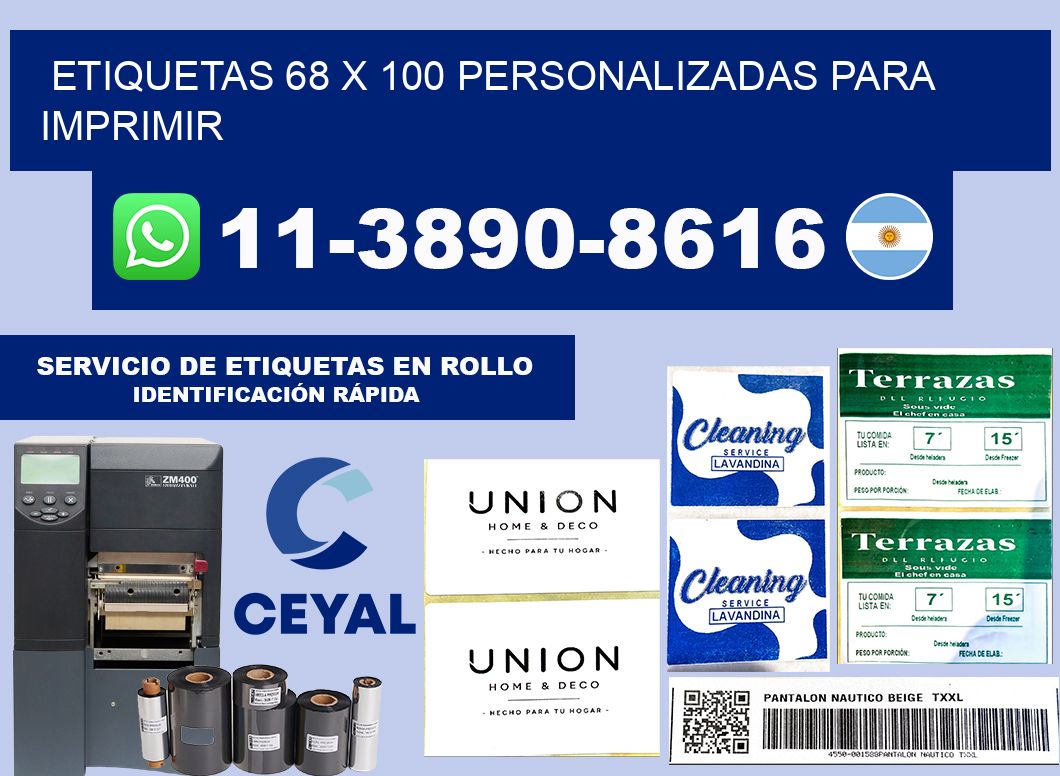 etiquetas 68 x 100 personalizadas para imprimir