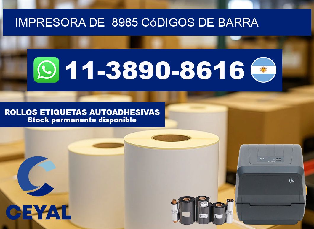impresora de  8985 códigos de barra