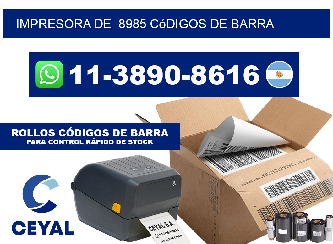 impresora de  8985 códigos de barra