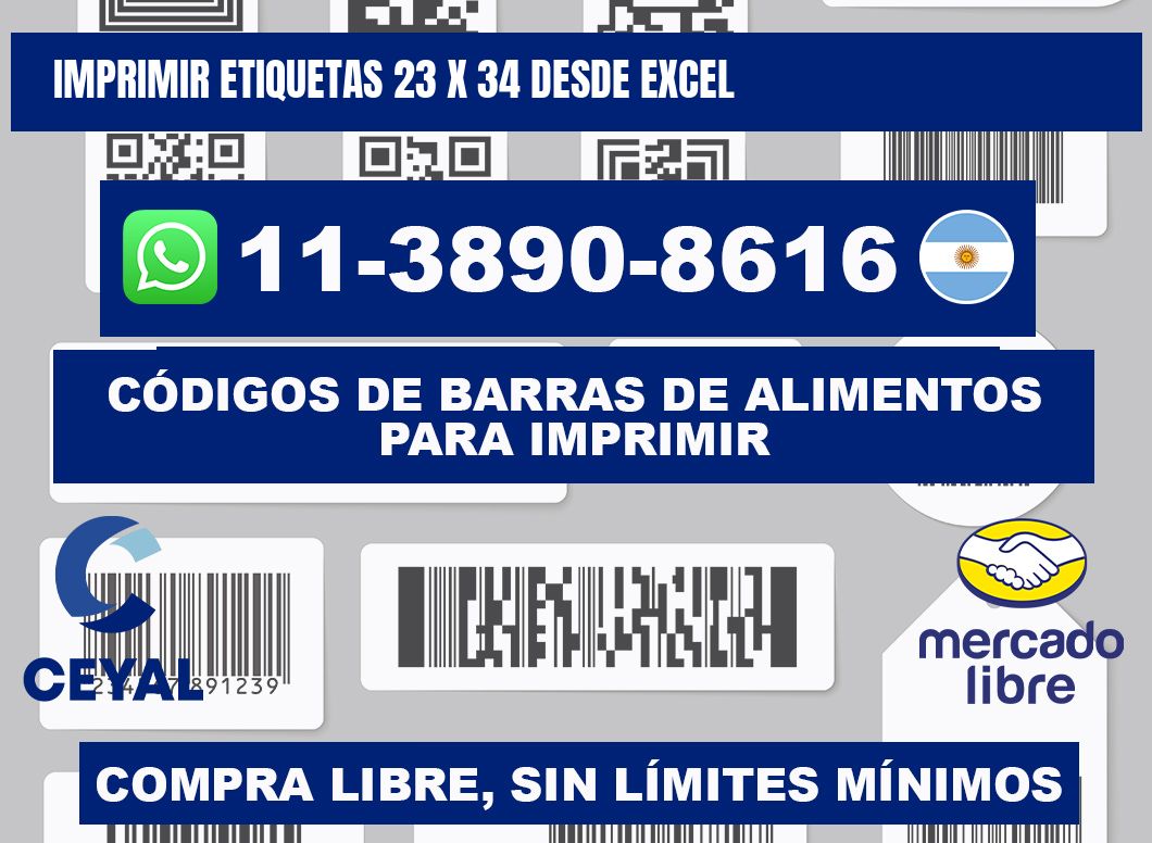 imprimir etiquetas 23 x 34 desde excel
