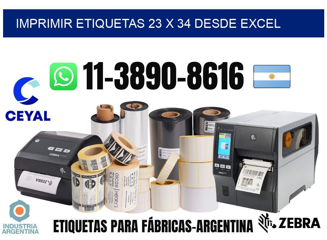 imprimir etiquetas 23 x 34 desde excel