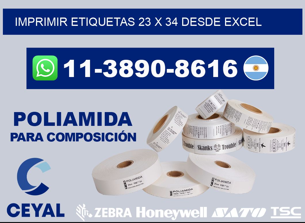 imprimir etiquetas 23 x 34 desde excel