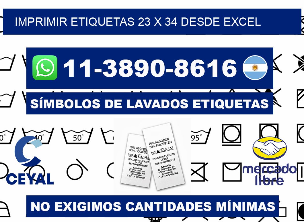 imprimir etiquetas 23 x 34 desde excel