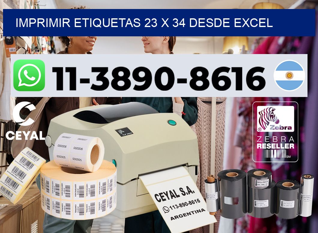 imprimir etiquetas 23 x 34 desde excel