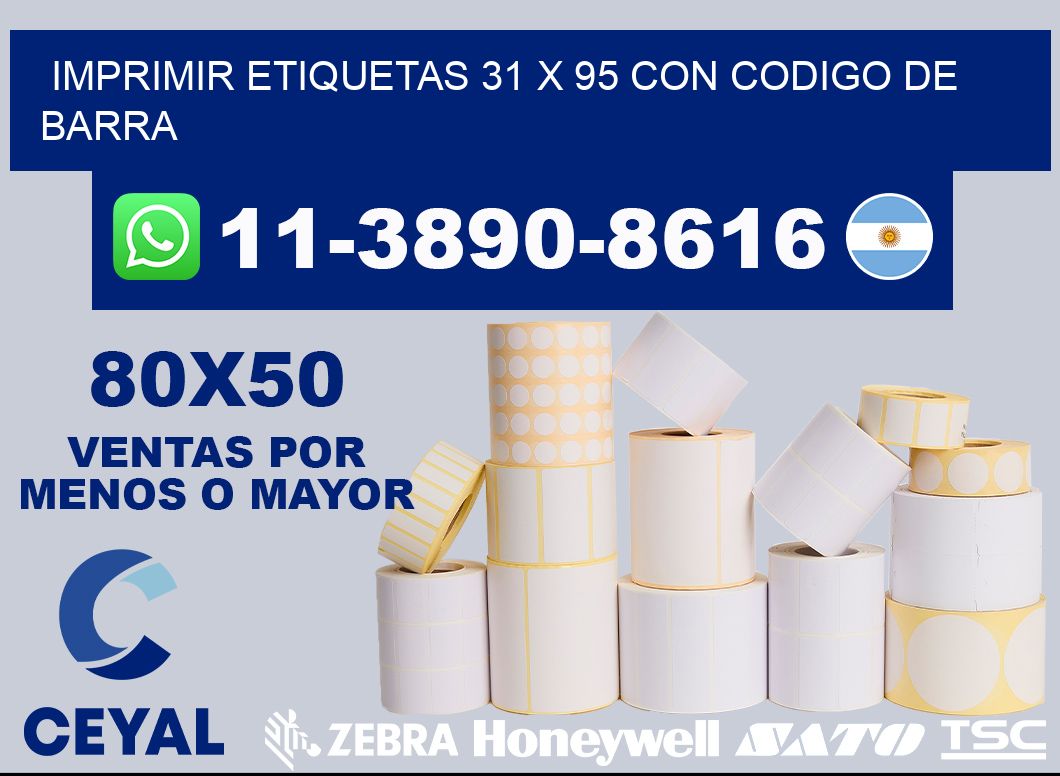 imprimir etiquetas 31 x 95 con codigo de barra
