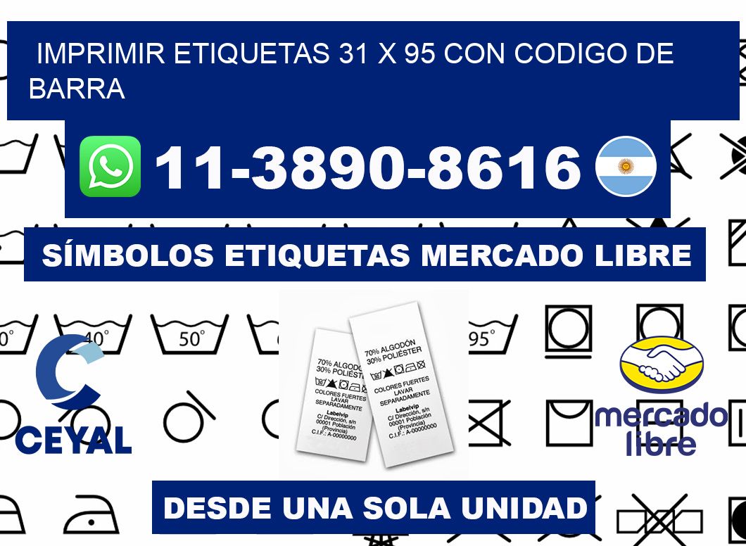 imprimir etiquetas 31 x 95 con codigo de barra