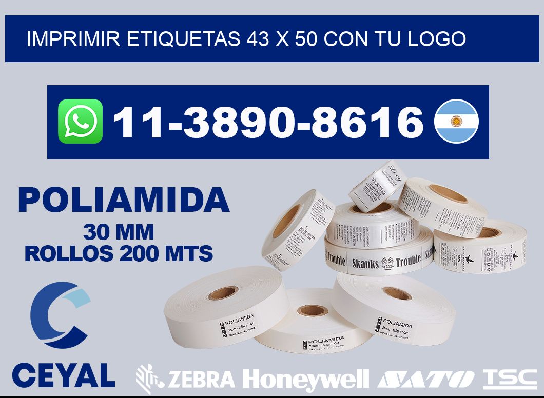 imprimir etiquetas 43 x 50 con tu logo