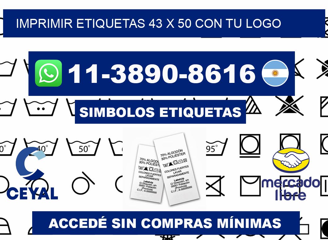 imprimir etiquetas 43 x 50 con tu logo