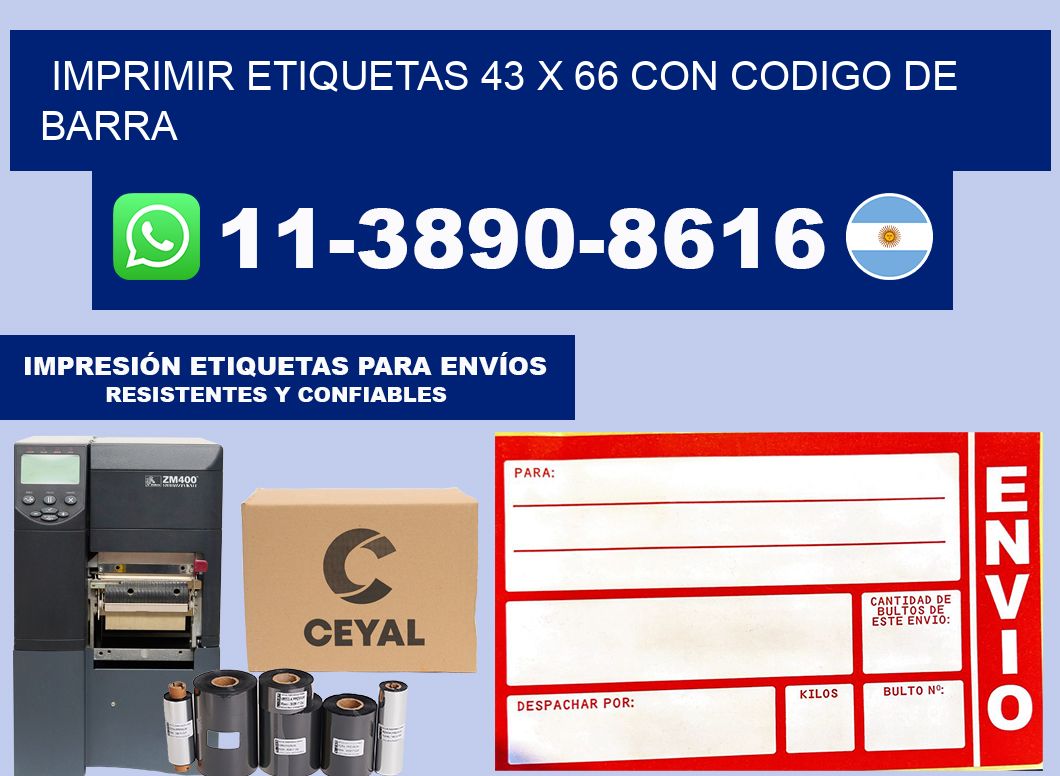 imprimir etiquetas 43 x 66 con codigo de barra
