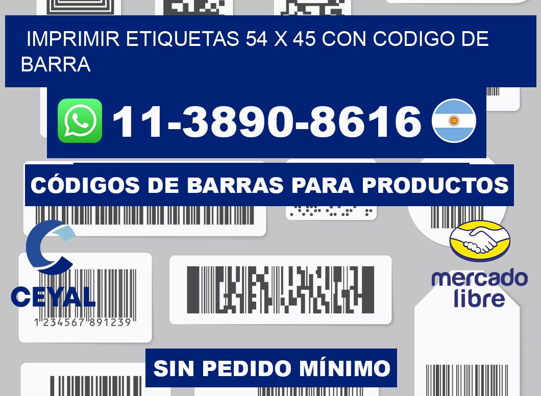 imprimir etiquetas 54 x 45 con codigo de barra