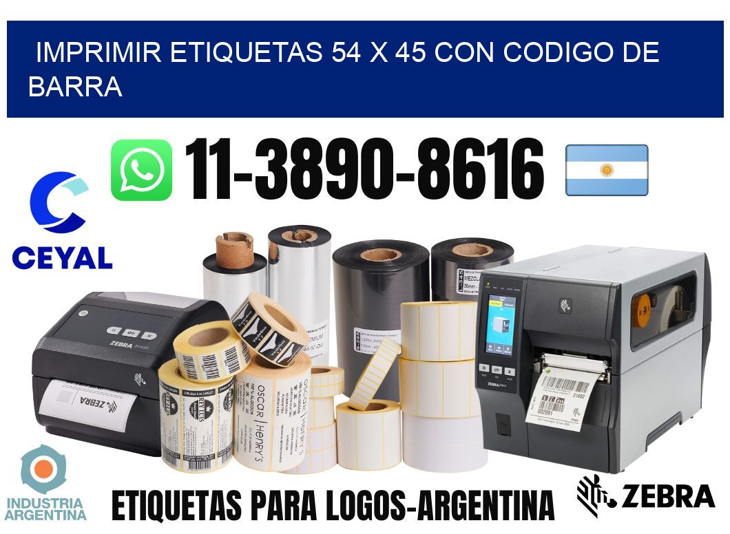 imprimir etiquetas 54 x 45 con codigo de barra