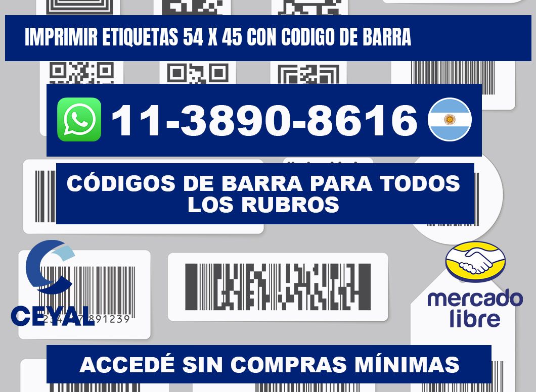 imprimir etiquetas 54 x 45 con codigo de barra