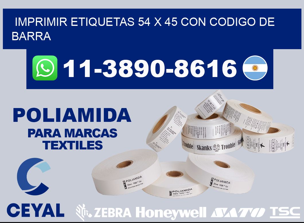 imprimir etiquetas 54 x 45 con codigo de barra