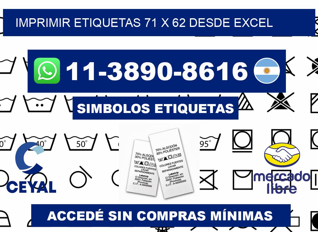 imprimir etiquetas 71 x 62 desde excel