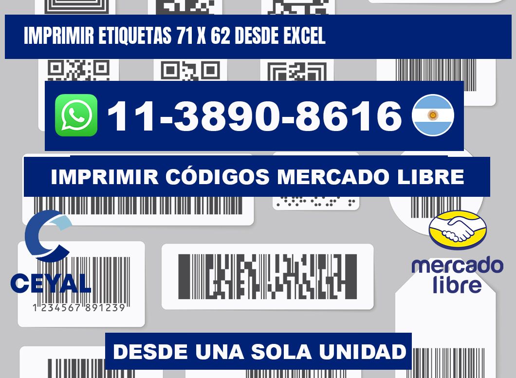 imprimir etiquetas 71 x 62 desde excel