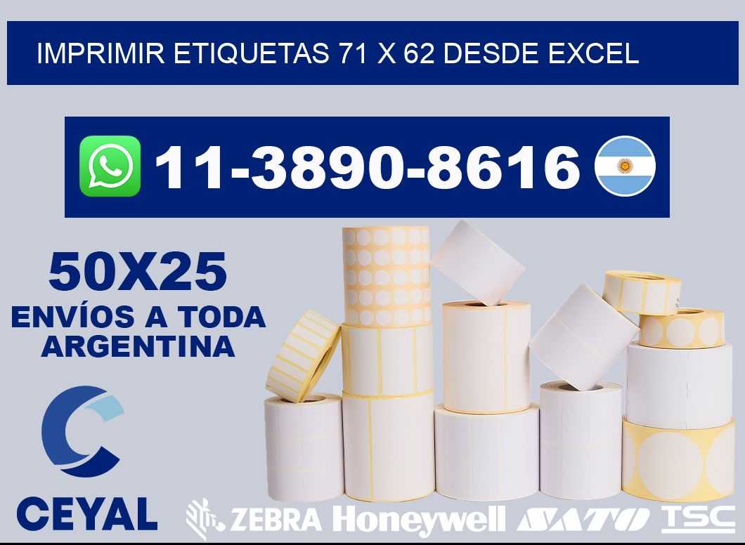 imprimir etiquetas 71 x 62 desde excel