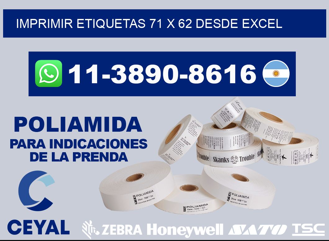 imprimir etiquetas 71 x 62 desde excel