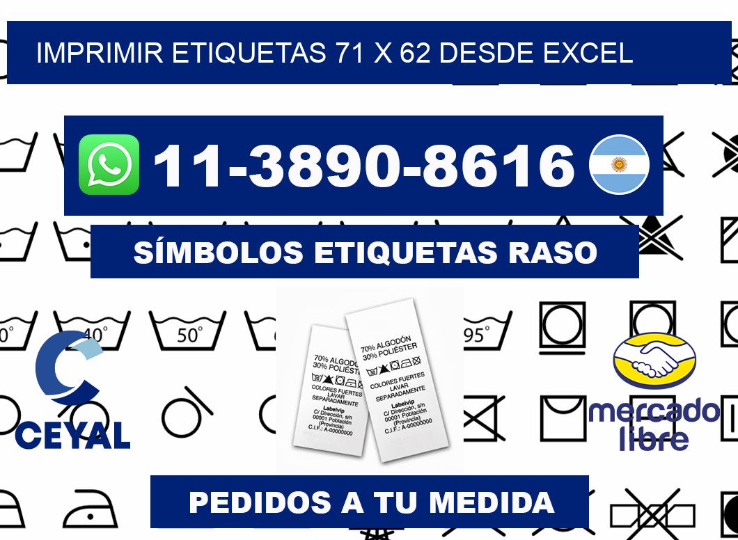 imprimir etiquetas 71 x 62 desde excel