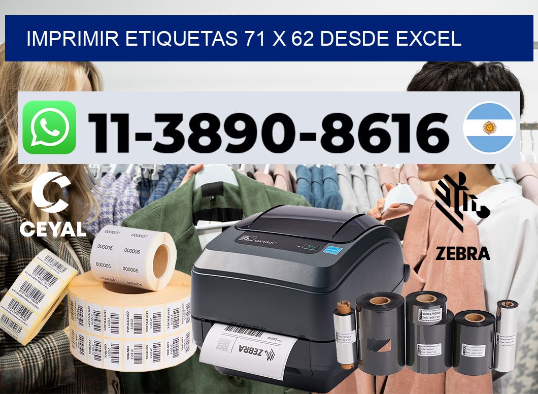 imprimir etiquetas 71 x 62 desde excel
