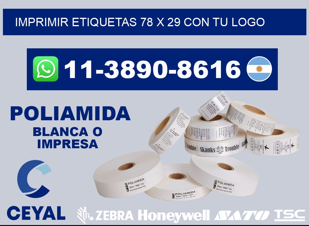 imprimir etiquetas 78 x 29 con tu logo