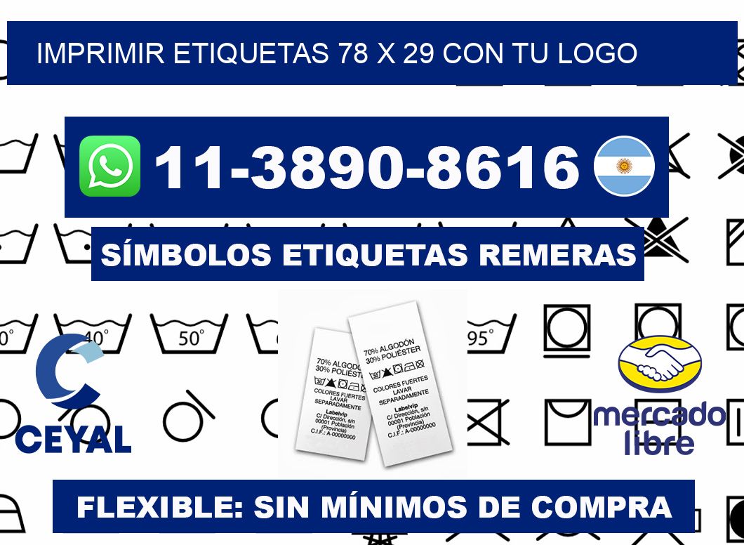 imprimir etiquetas 78 x 29 con tu logo