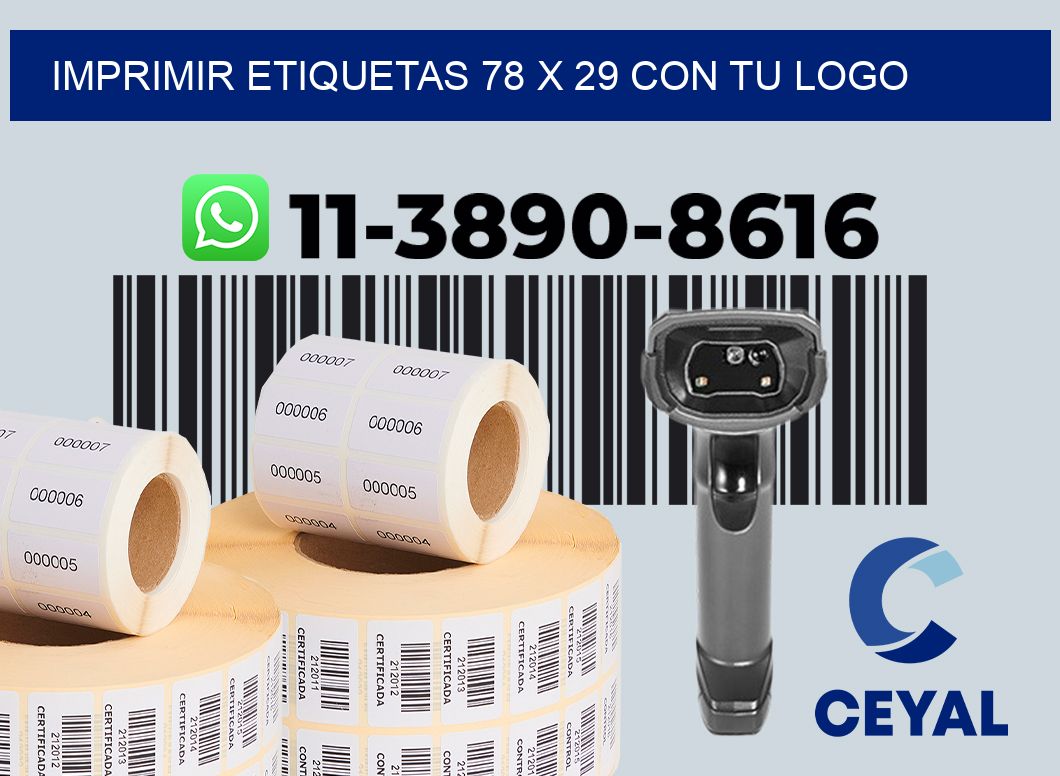 imprimir etiquetas 78 x 29 con tu logo