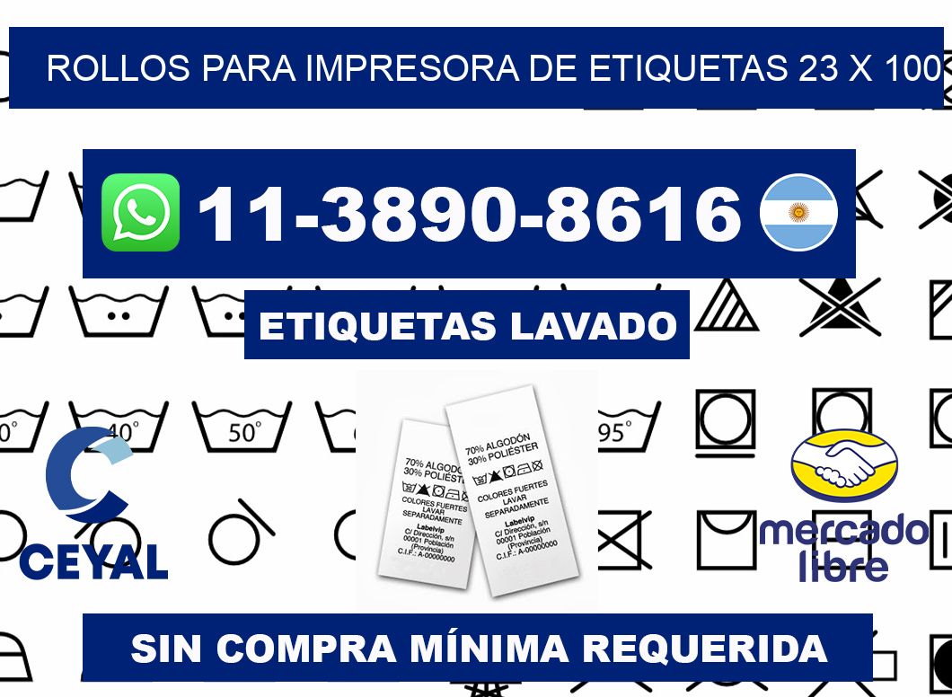 rollos para impresora de etiquetas 23 x 100