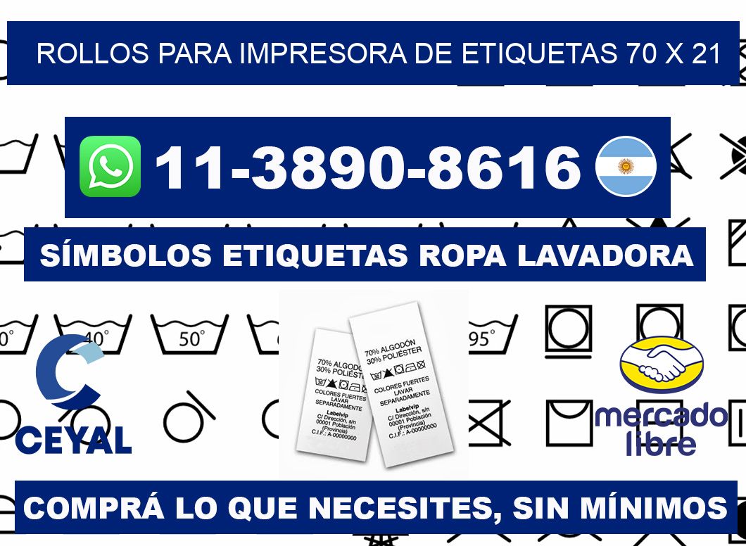 rollos para impresora de etiquetas 70 x 21