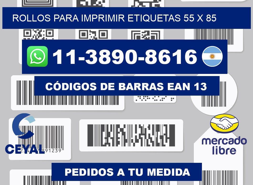 rollos para imprimir etiquetas 55 x 85