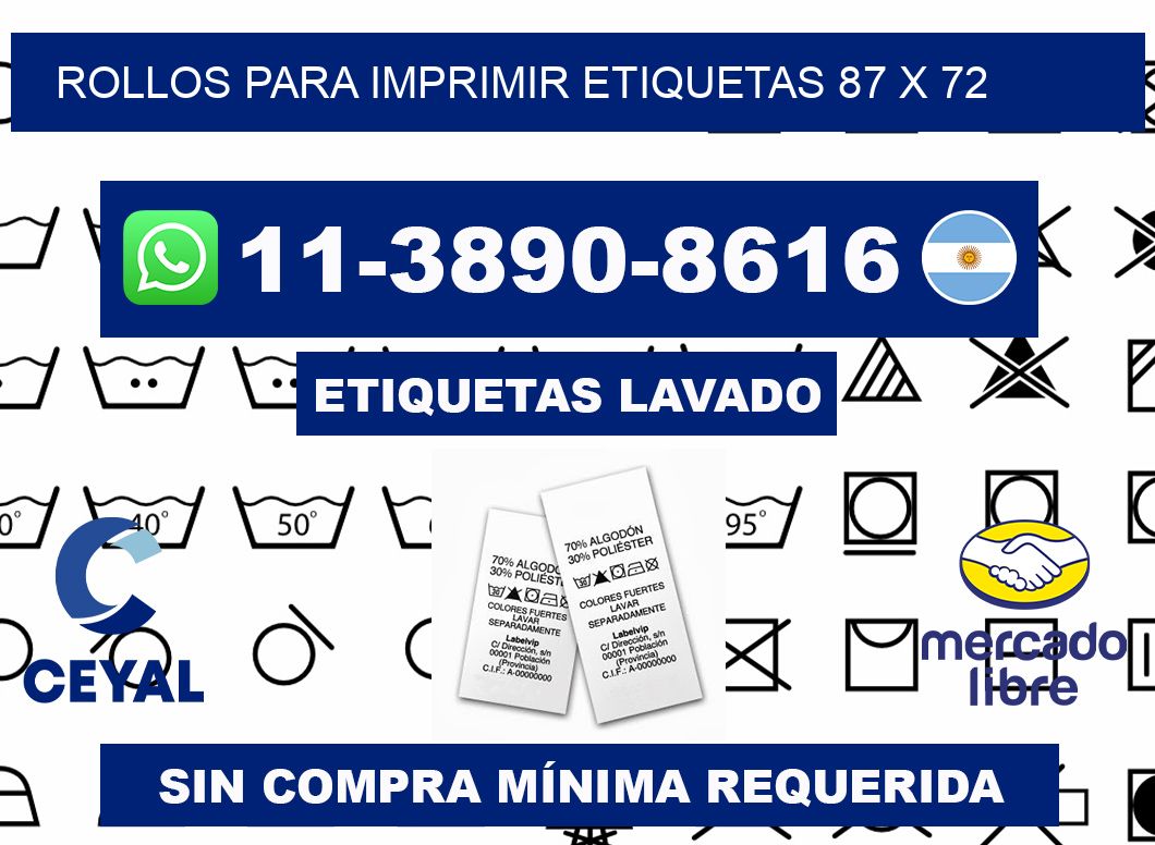 rollos para imprimir etiquetas 87 x 72