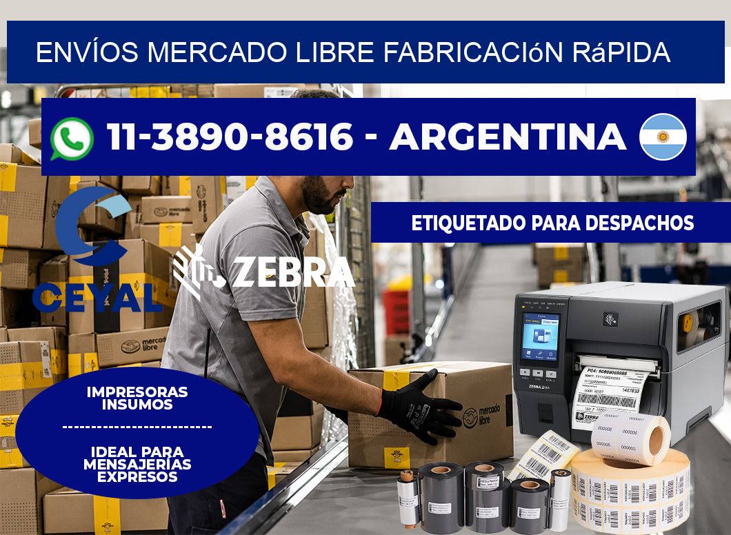 ENVÍOS MERCADO LIBRE Fabricación rápida