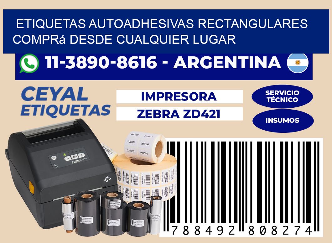 ETIQUETAS AUTOADHESIVAS RECTANGULARES Comprá desde cualquier lugar