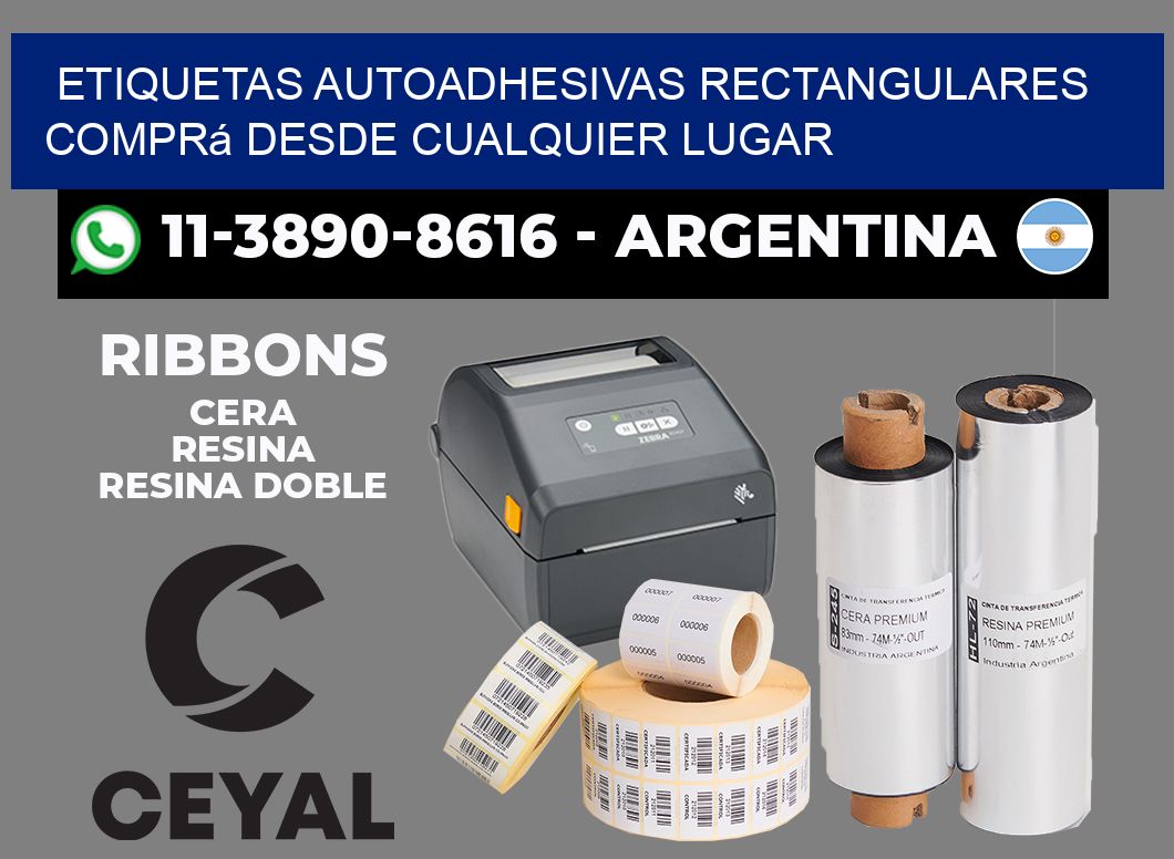 ETIQUETAS AUTOADHESIVAS RECTANGULARES Comprá desde cualquier lugar