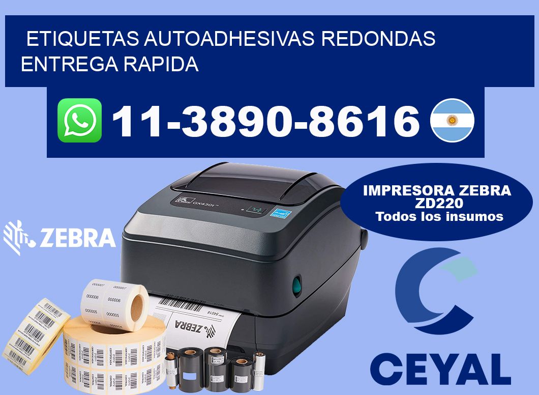 ETIQUETAS AUTOADHESIVAS REDONDAS entrega rapida