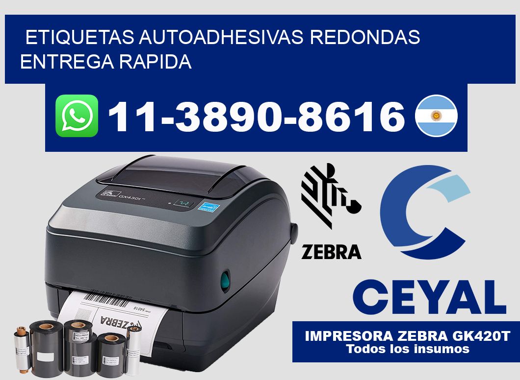 ETIQUETAS AUTOADHESIVAS REDONDAS entrega rapida
