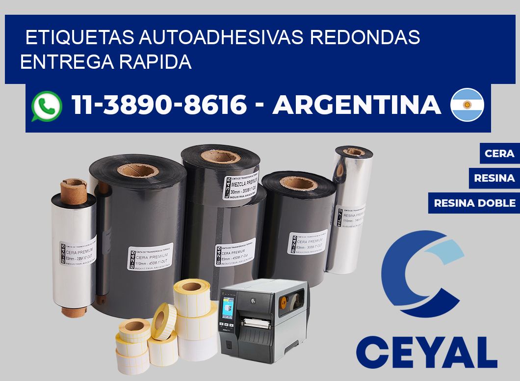 ETIQUETAS AUTOADHESIVAS REDONDAS entrega rapida