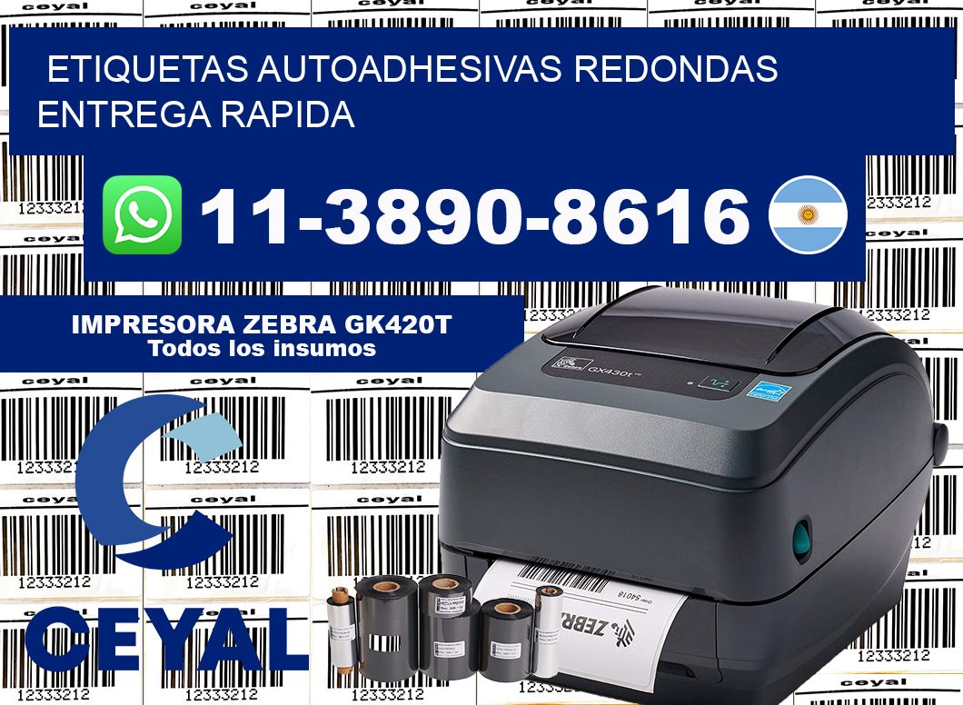 ETIQUETAS AUTOADHESIVAS REDONDAS entrega rapida