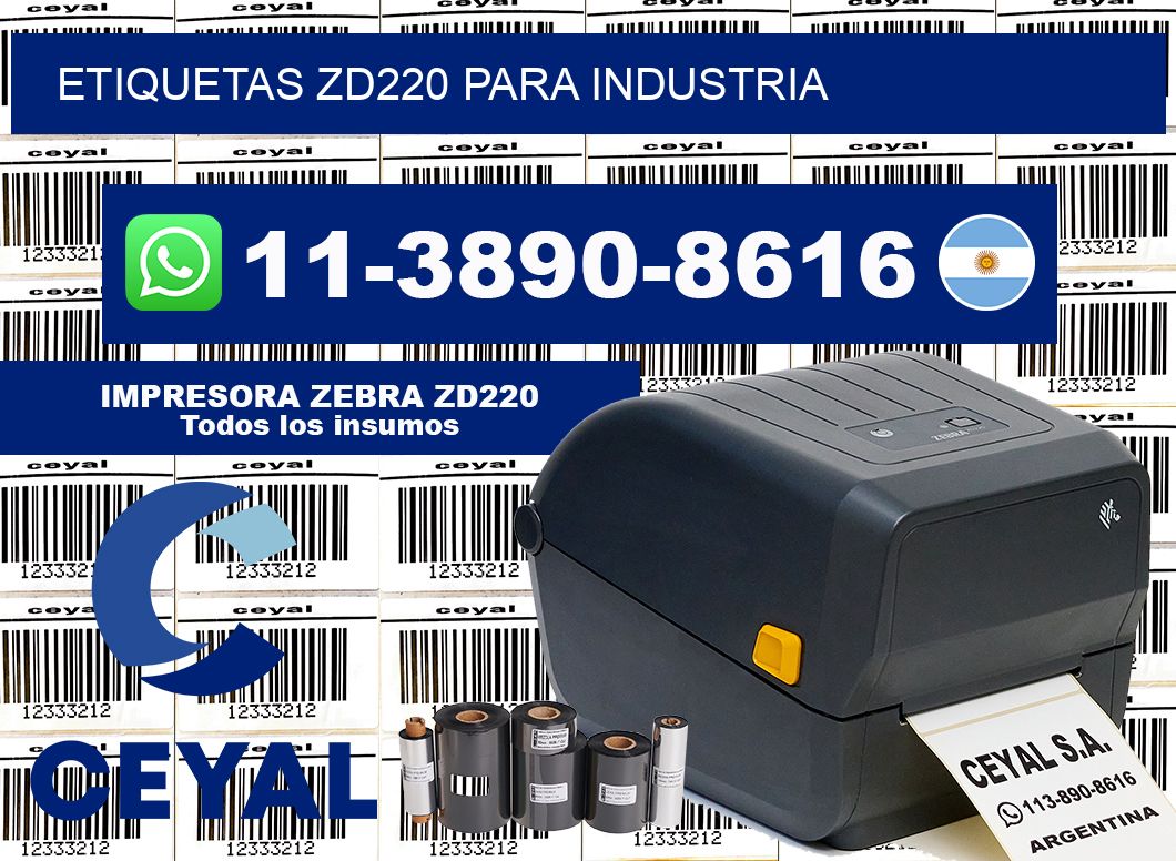 ETIQUETAS ZD220 para industria