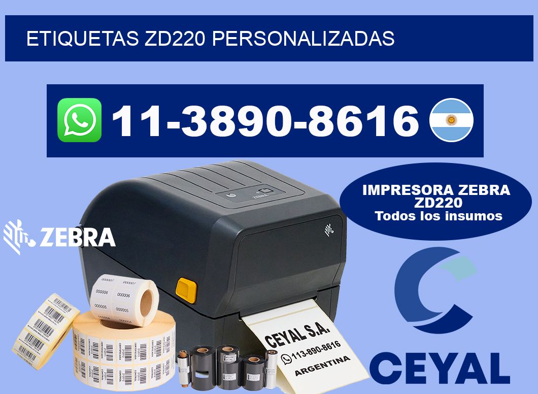 ETIQUETAS ZD220 personalizadas