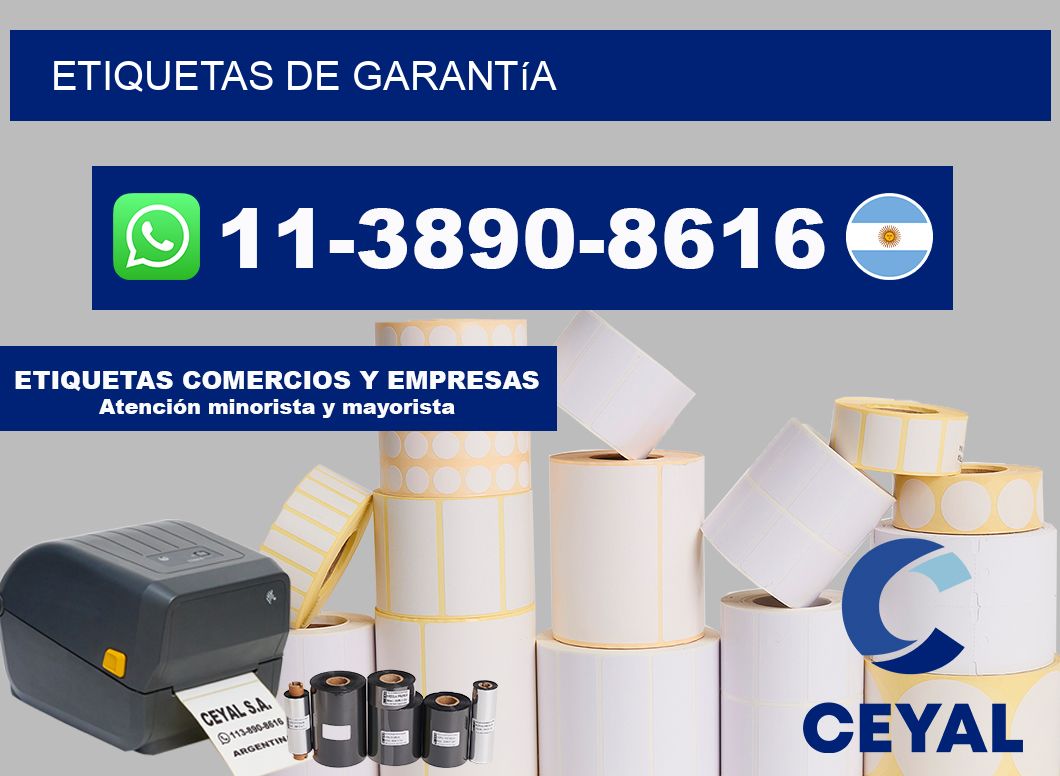 ETIQUETAS de garantía