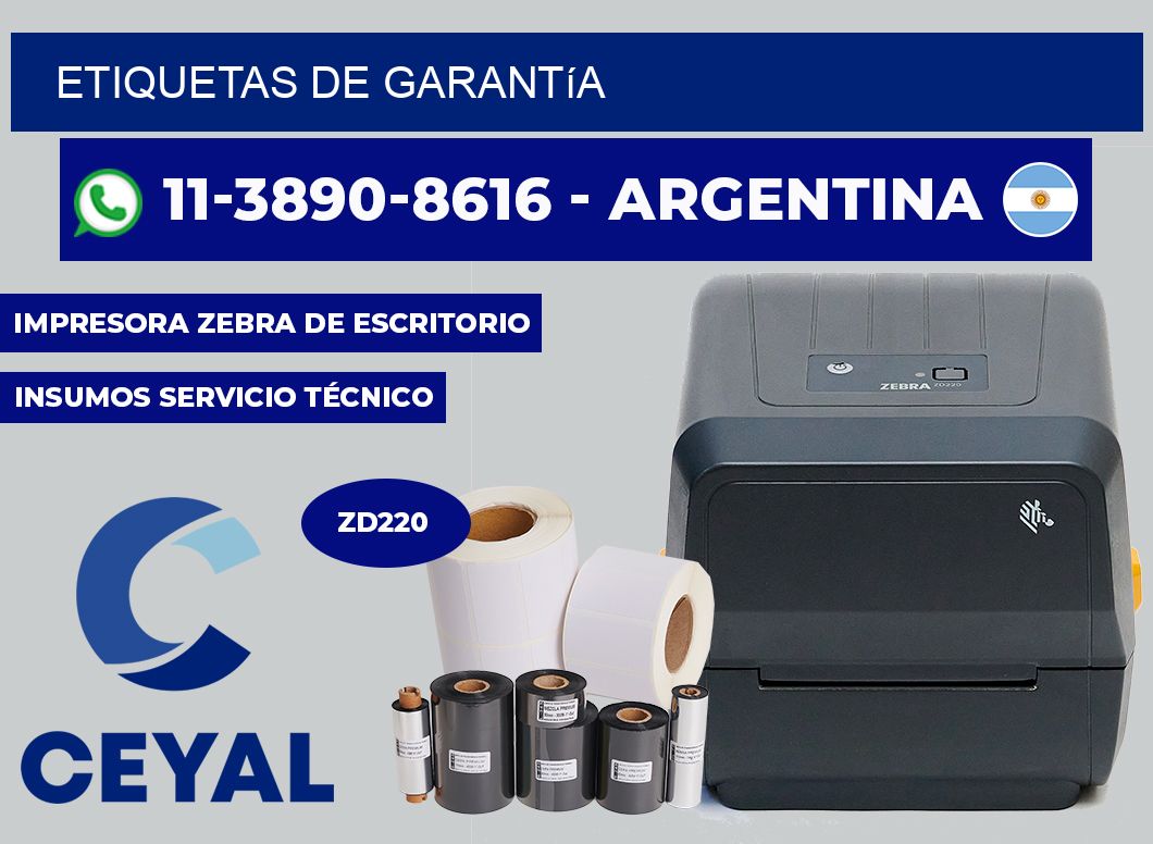 ETIQUETAS de garantía
