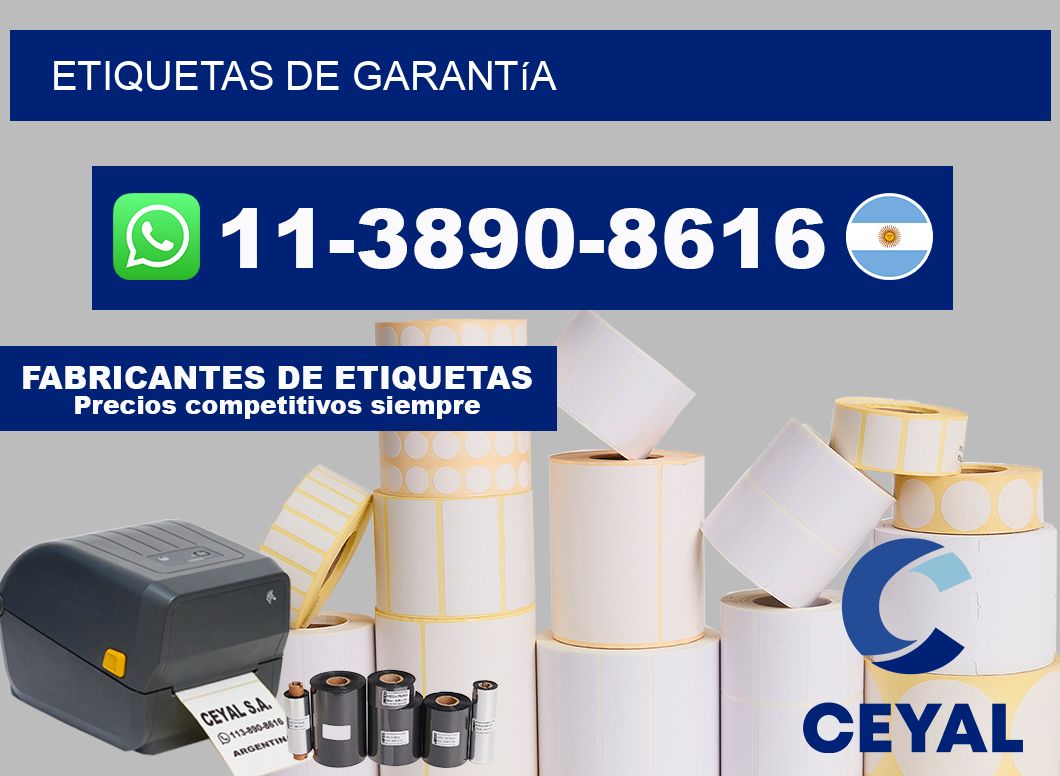 ETIQUETAS de garantía