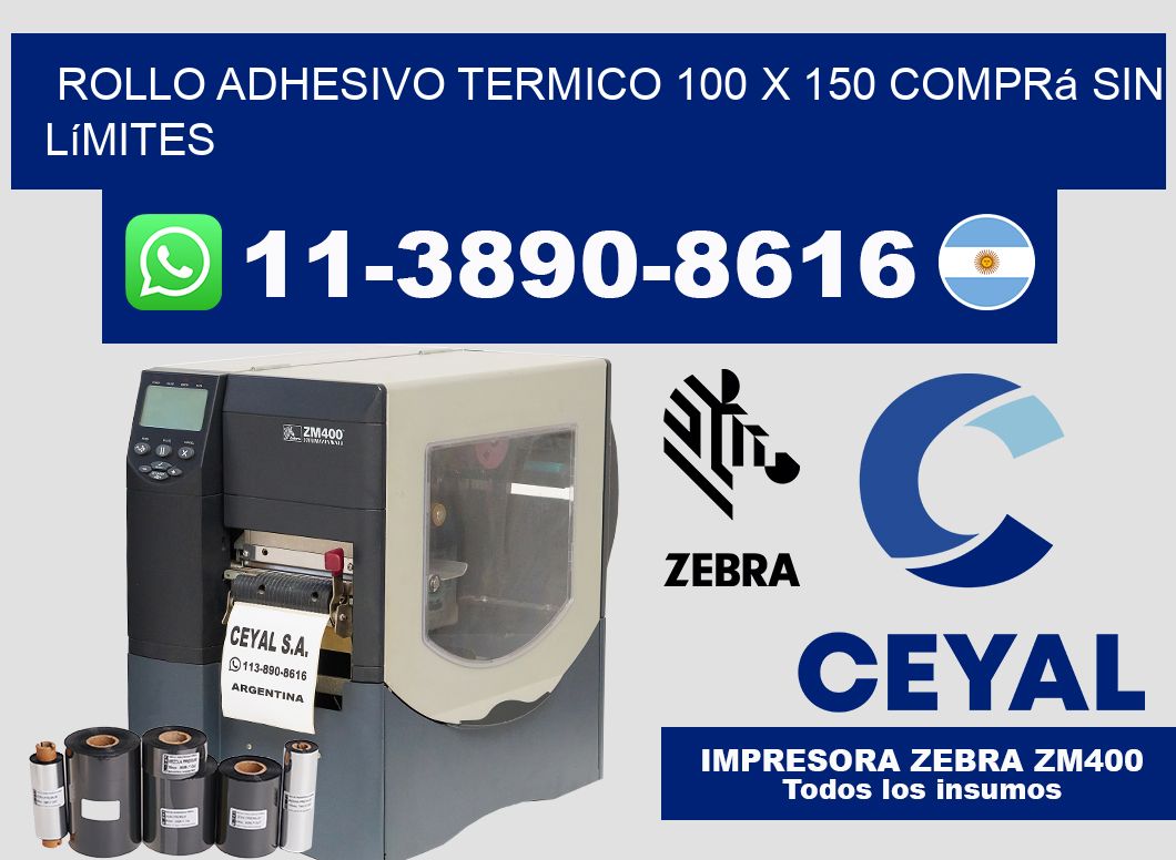 ROLLO ADHESIVO TERMICO 100 X 150 Comprá sin límites