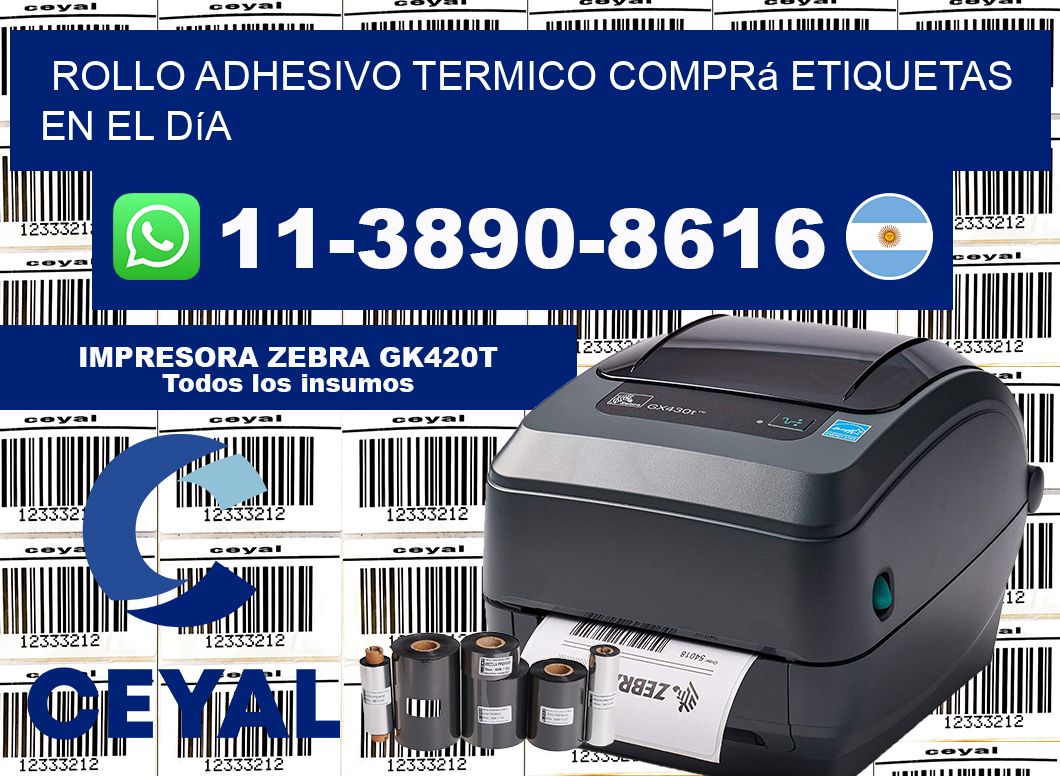 ROLLO ADHESIVO TERMICO Comprá etiquetas en el día
