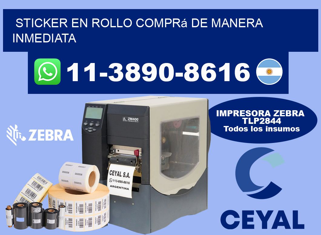 STICKER EN ROLLO Comprá de manera inmediata
