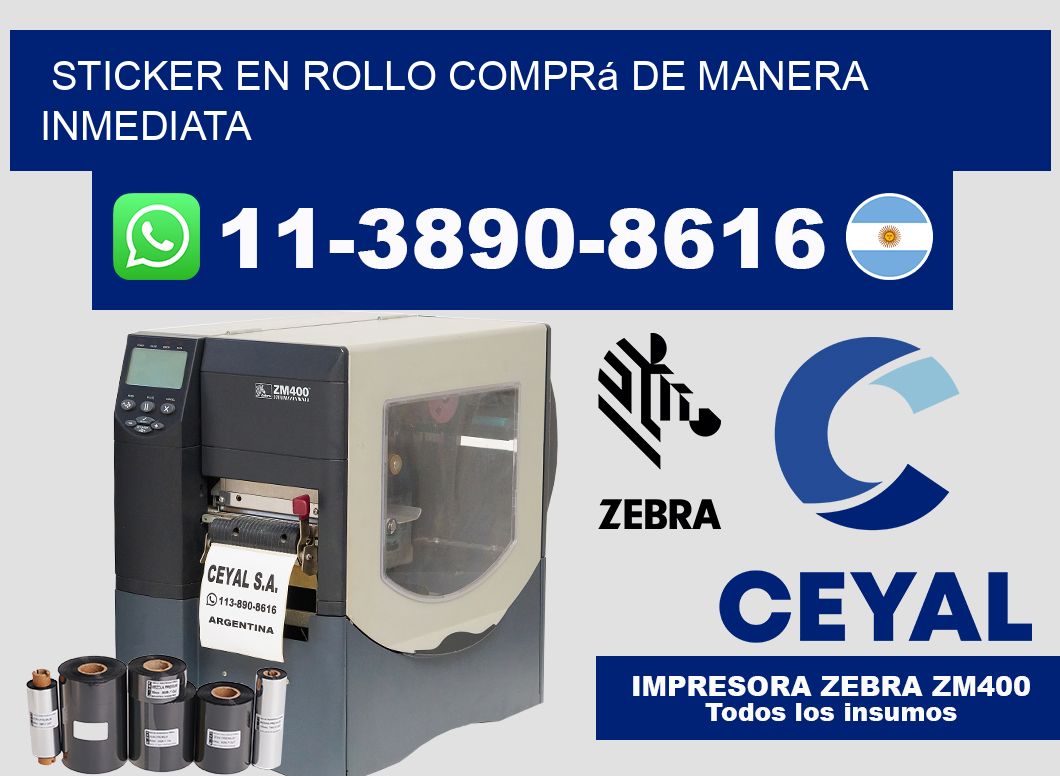 STICKER EN ROLLO Comprá de manera inmediata